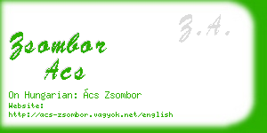 zsombor acs business card